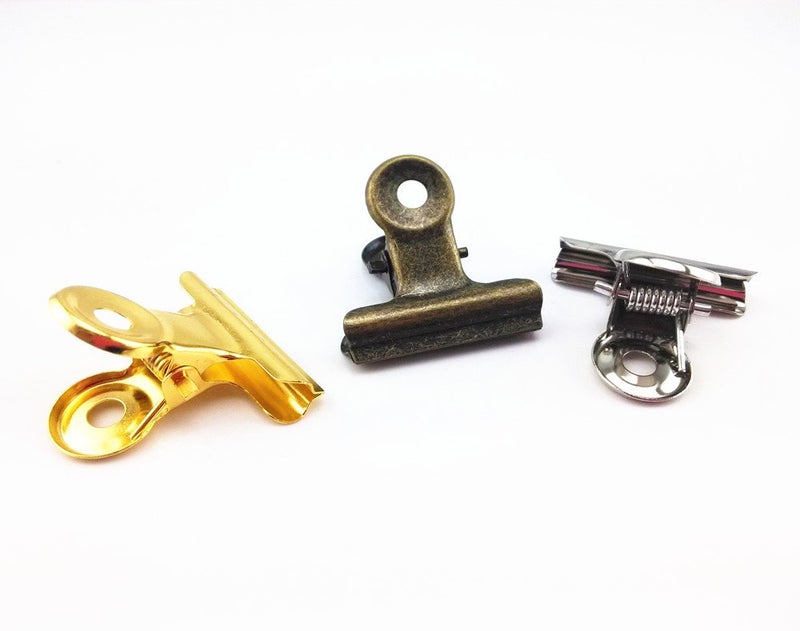 yueton 20pcs Mixed Color Metal Bulldog Clips, Utility Paper Clips, Hinge Clips for Home, Office Use - Image 5